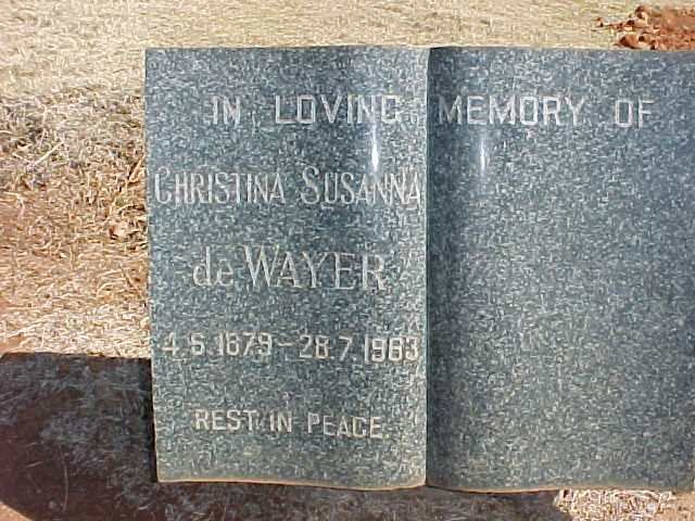 WAYER Christina Susanna, de 1879-1963