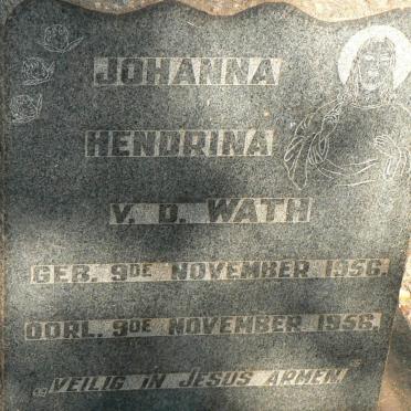 WATH Johanna Hendrina, v.d. 1956-1956