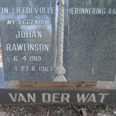 WAT Johan Rawlinson, van der 1919-1967