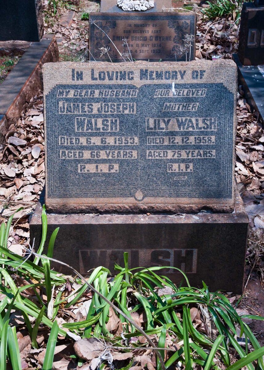 WALSH James Joseph -1953 &amp; Lily -1958