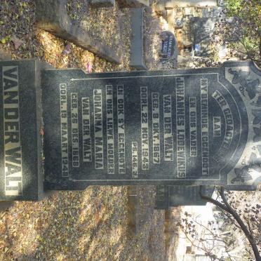 WALT Johannes Lodewikus, van der 1867-1943 &amp; Johanna Maria 1868-1948