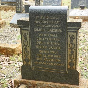 WALT Charel Jacobus, van der 1877-1952 &amp; Hester Jacoba 1889-1954