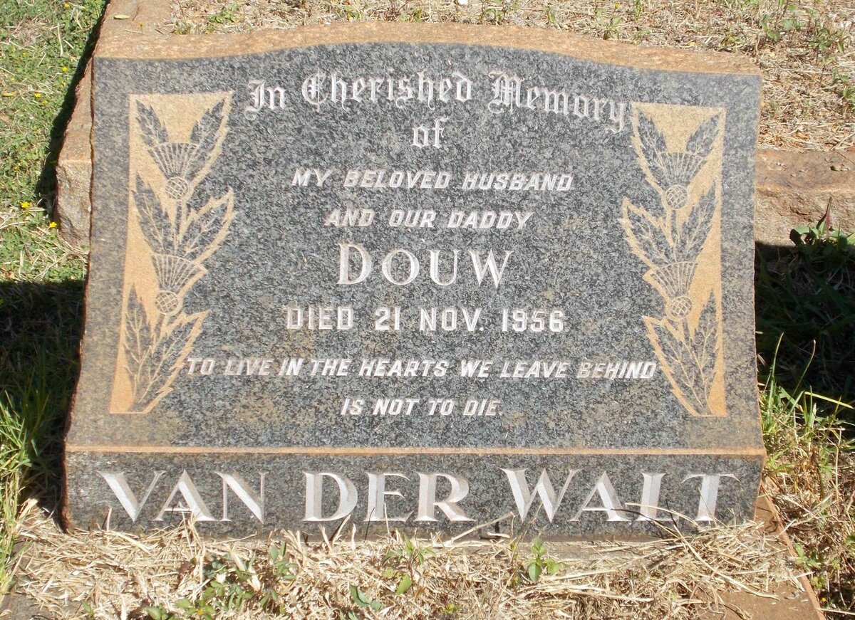 WALT Douw, van der -1956