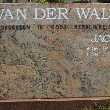 WALT Jaco, van der 1971-1989