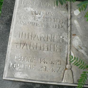 WAAL Johannes Jacobus, de 1921-1977