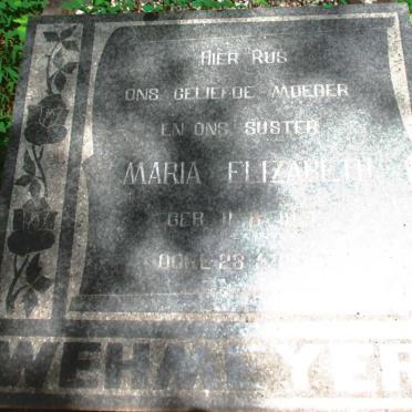 WEHMEYER Maria Elizabeth