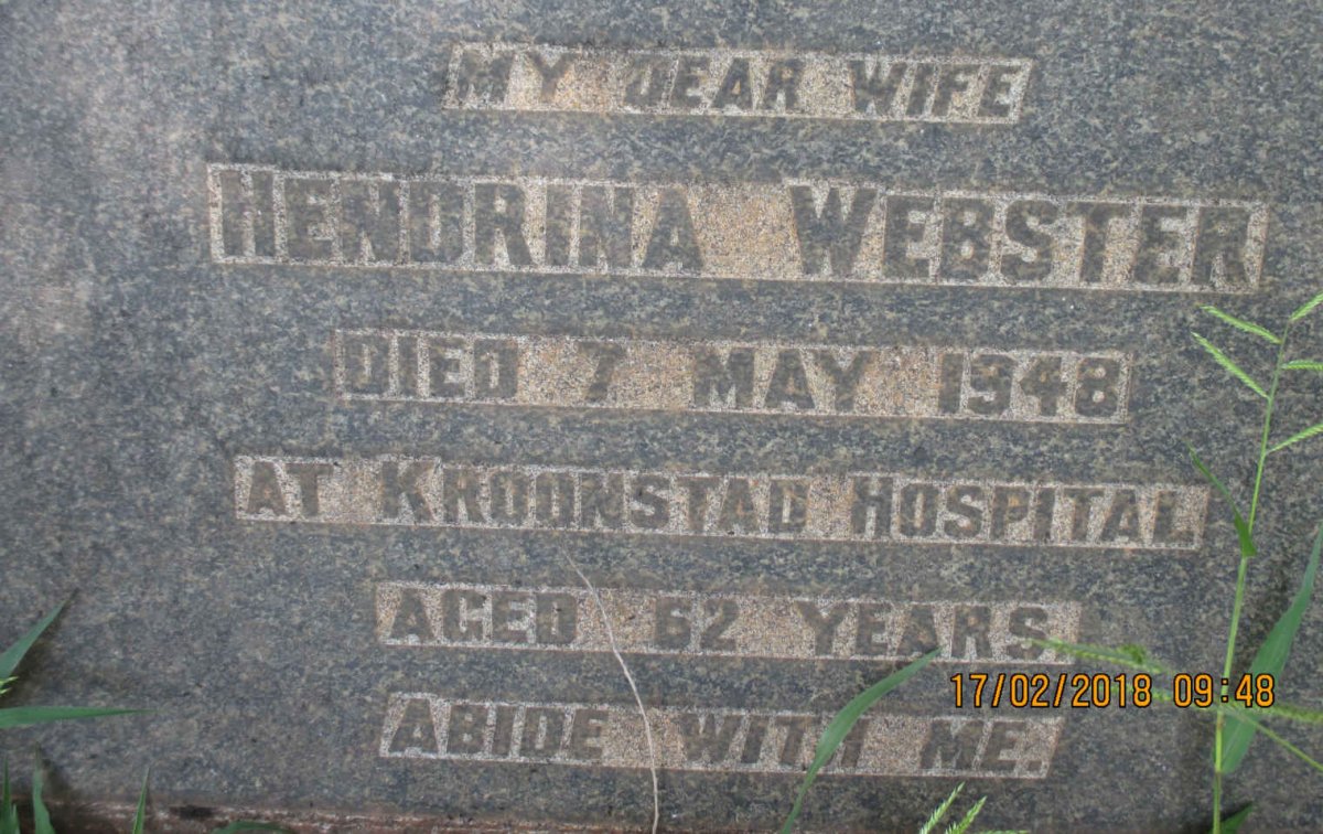 WEBSTER Hendrina -1948