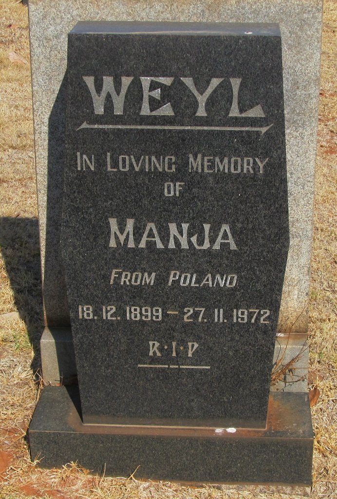 WEYL Manja 1899-1972