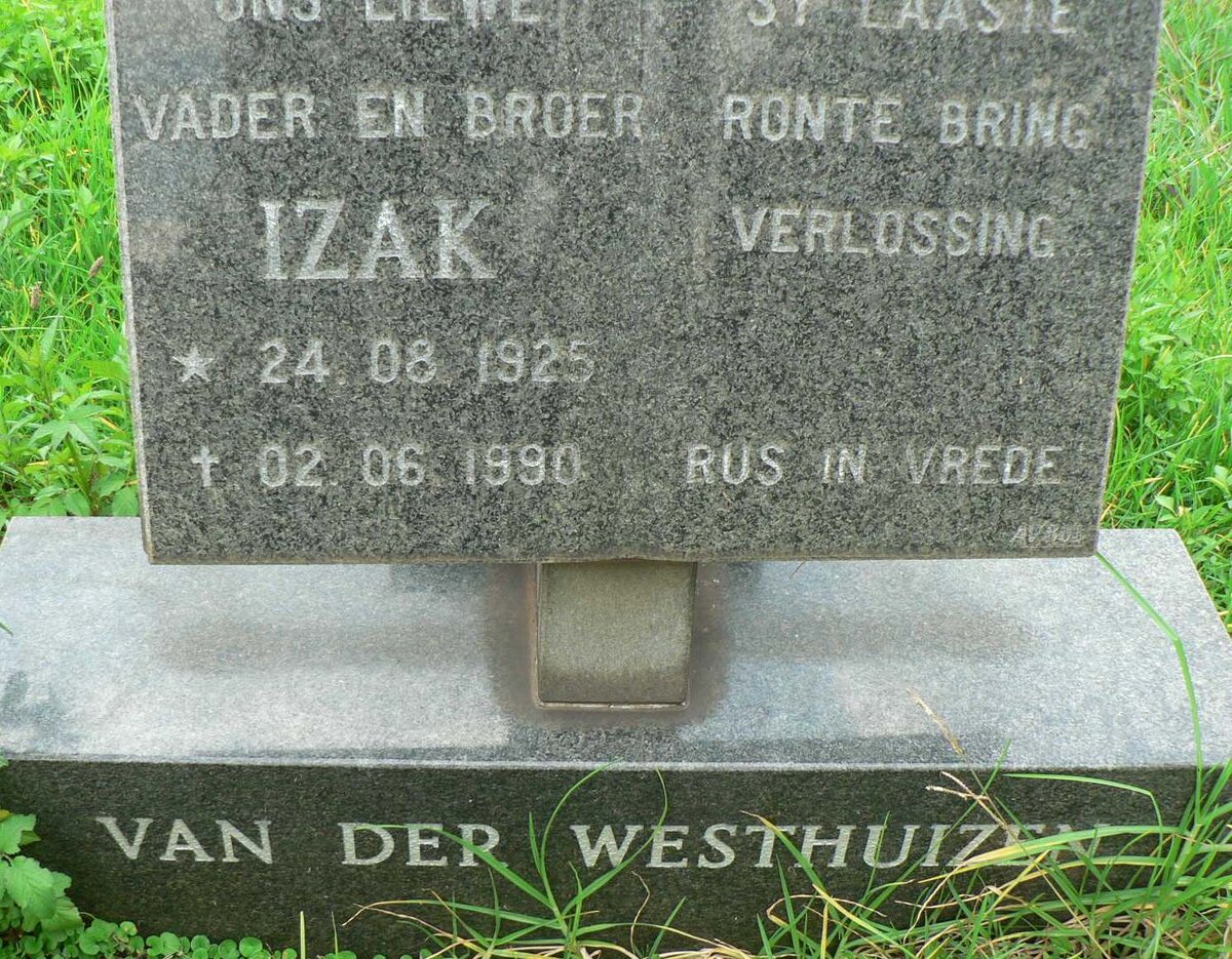 WESTHUIZEN Izak, van der 1925-1990