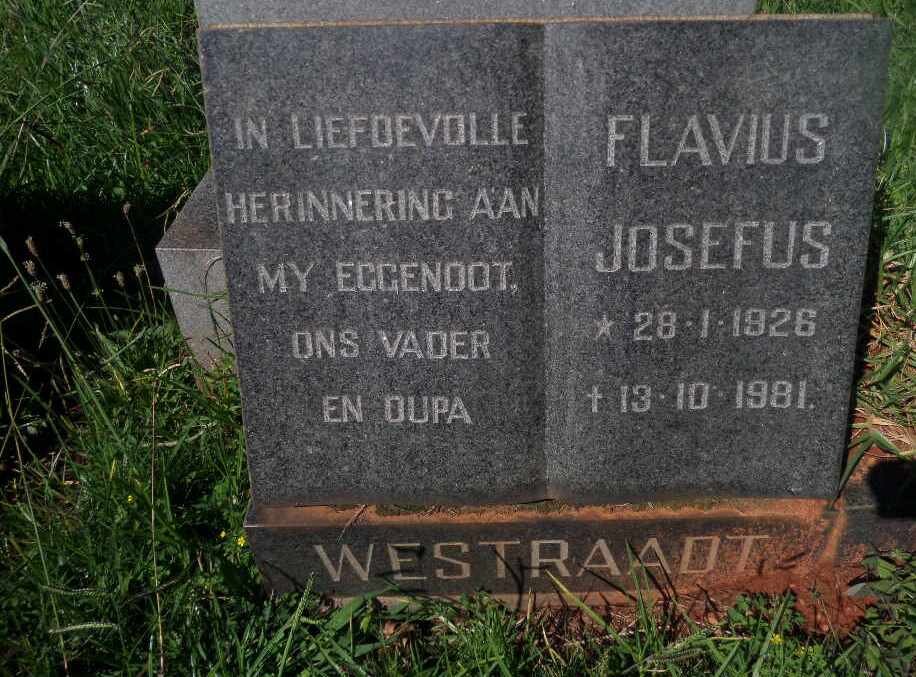 WESTRAADT Flavius Josefus 1926-1981