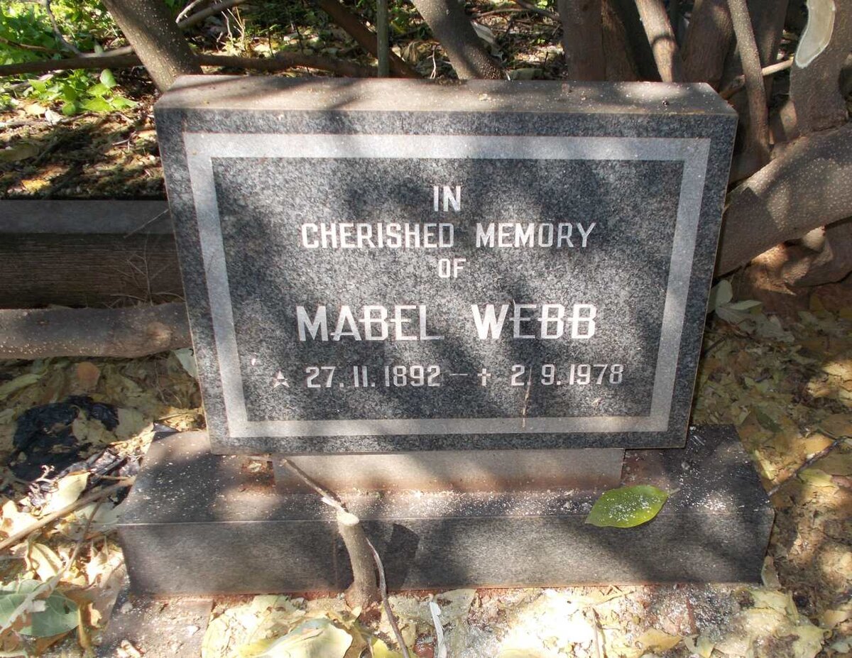 WEBB Mabel 1892-1978