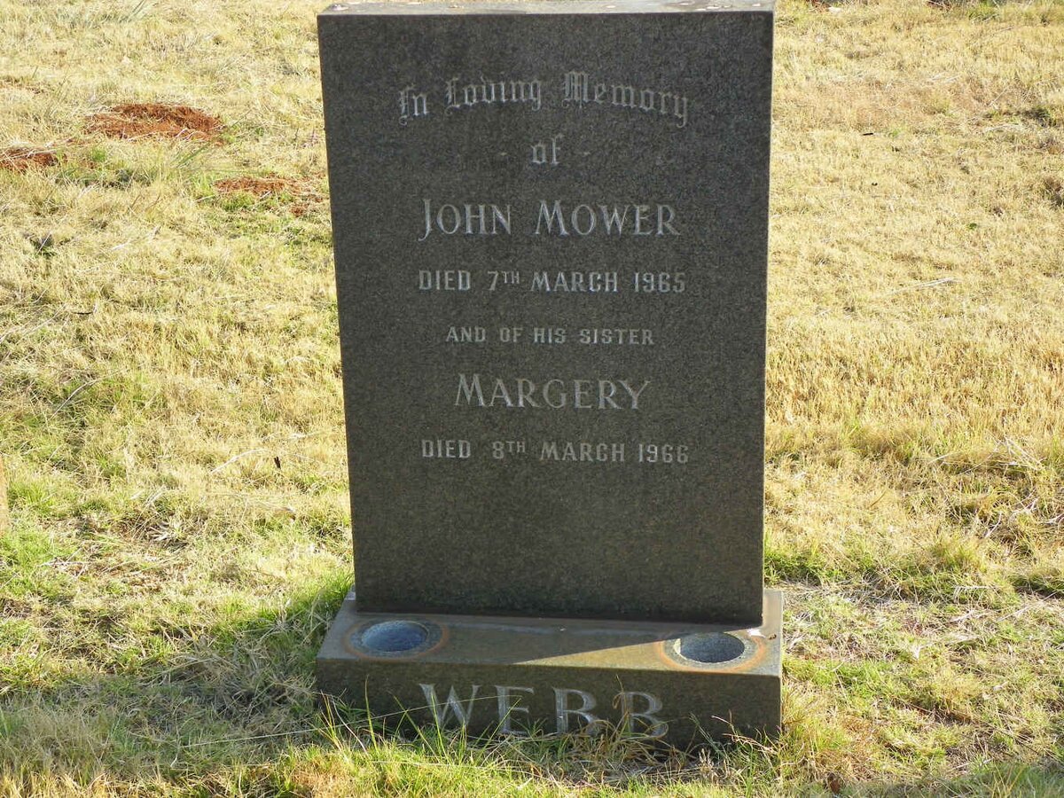 WEBB John Mower -1965 :: WEBB Margery -1966