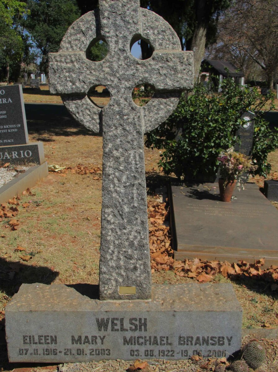 WELSH Michael Bransby 1922-2006 &amp; Eileen Mary 1916-2003