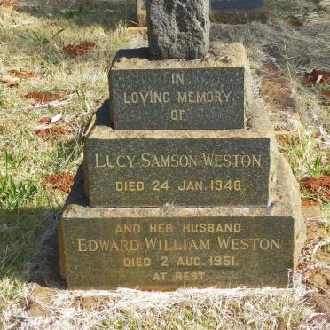 WESTON Edward William -1951 &amp; Lucy Samson -1948