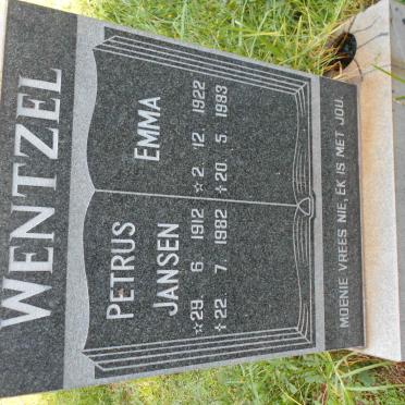 WENTZEL Petrus Jansen 1912-1982 &amp; Emma 1922-1983