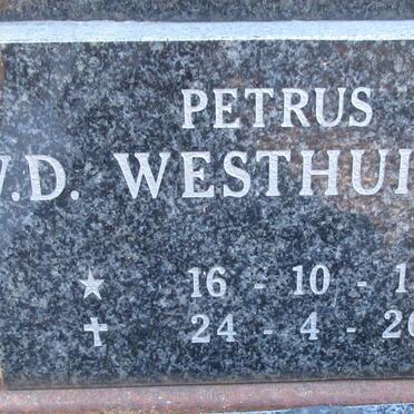 WESTHUIZEN Petrus, v.d. 1932-2004