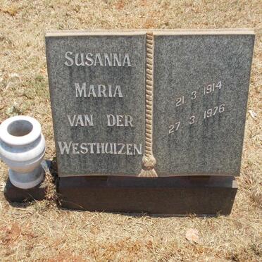 WESTHUIZEN Susanna Maria, van der 1914-1976