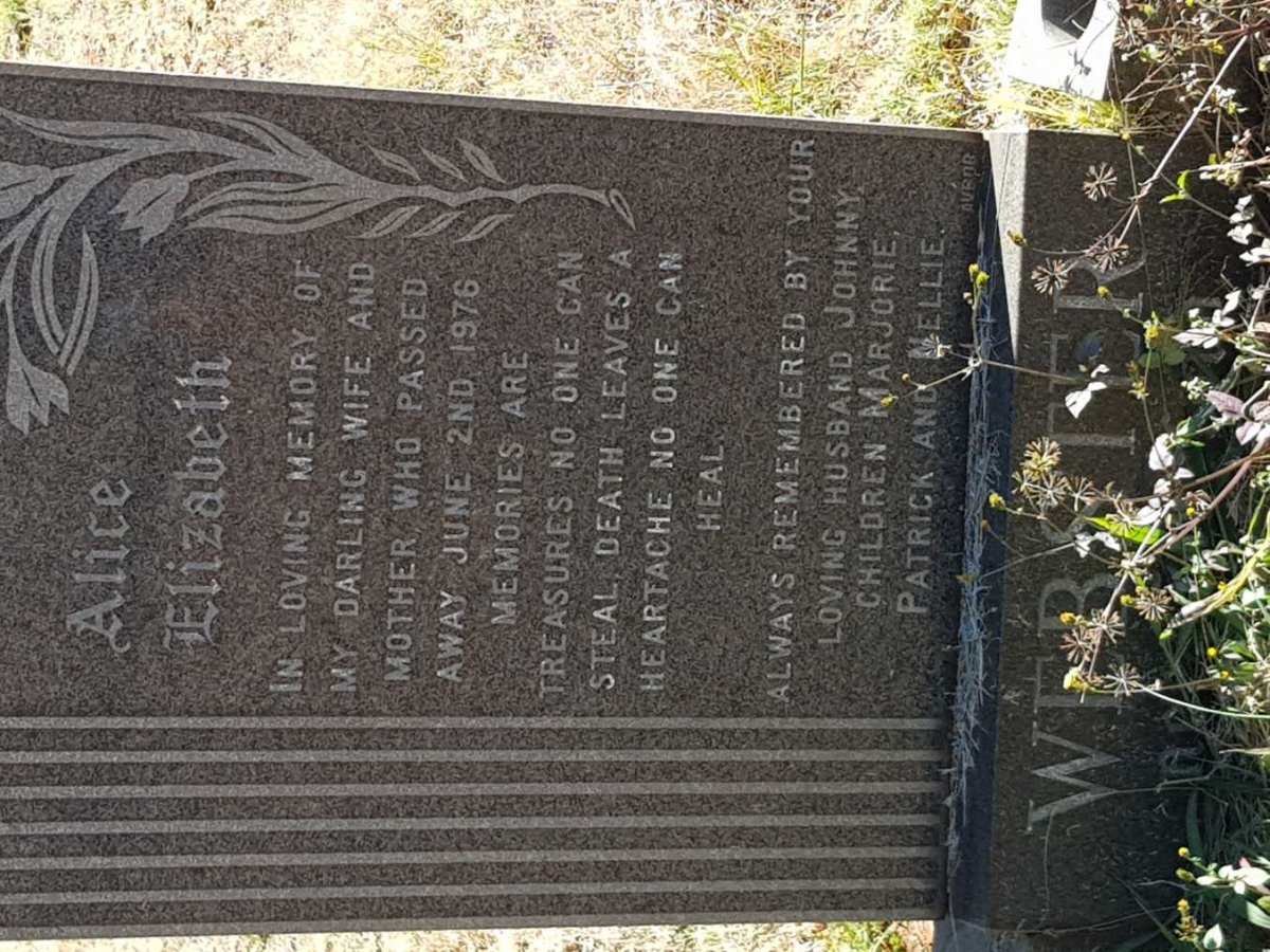 WEBSTER Alice Elizabeth nee HURFORD -1976