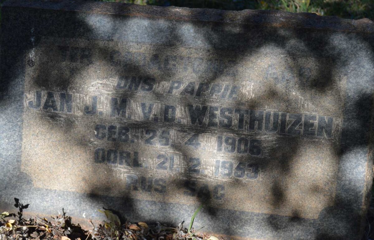 WESTHUIZEN Jan J.M., v.d. 1906-1953
