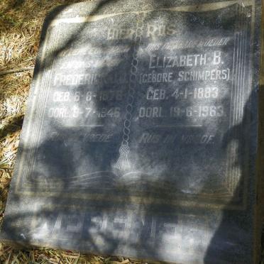 WEPENER Frederick J.J. 1876-1946 &amp; Elizabeth B. SCHIMPERS 1883-1963