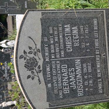 WEST Bernard James Roscommon 1908-1982 &amp; Christina Regina 1909-1975