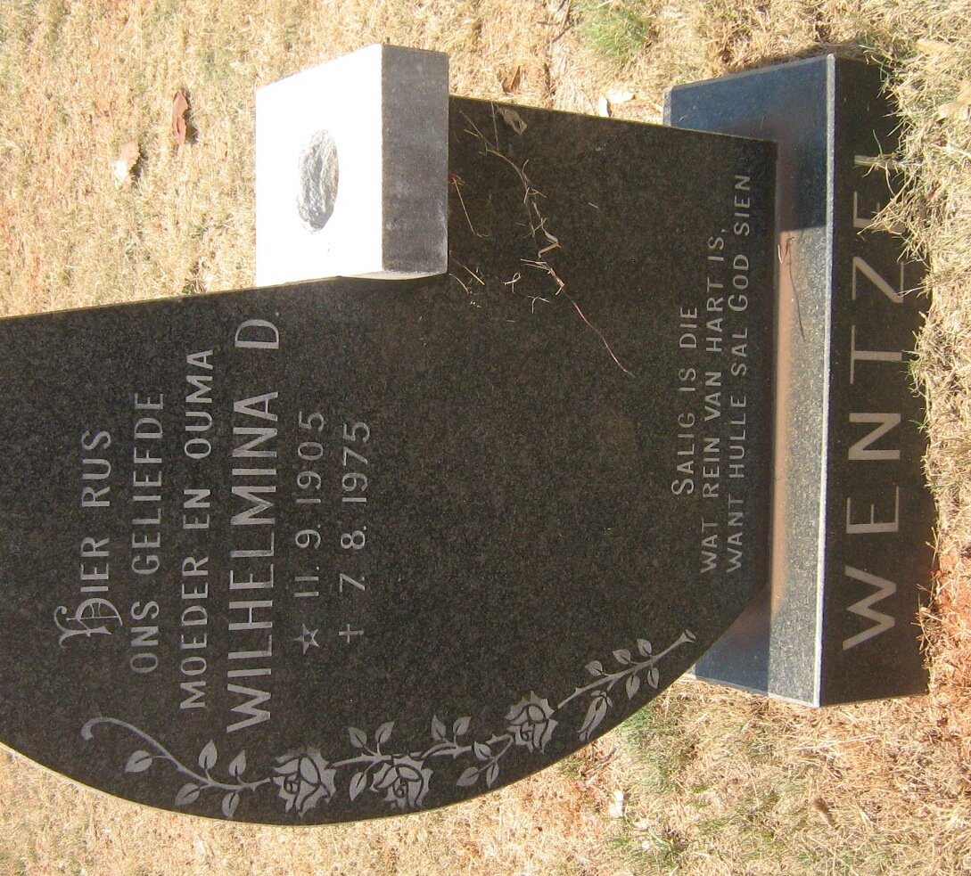 WENTZEL Wilhelmina D. 1905-1975