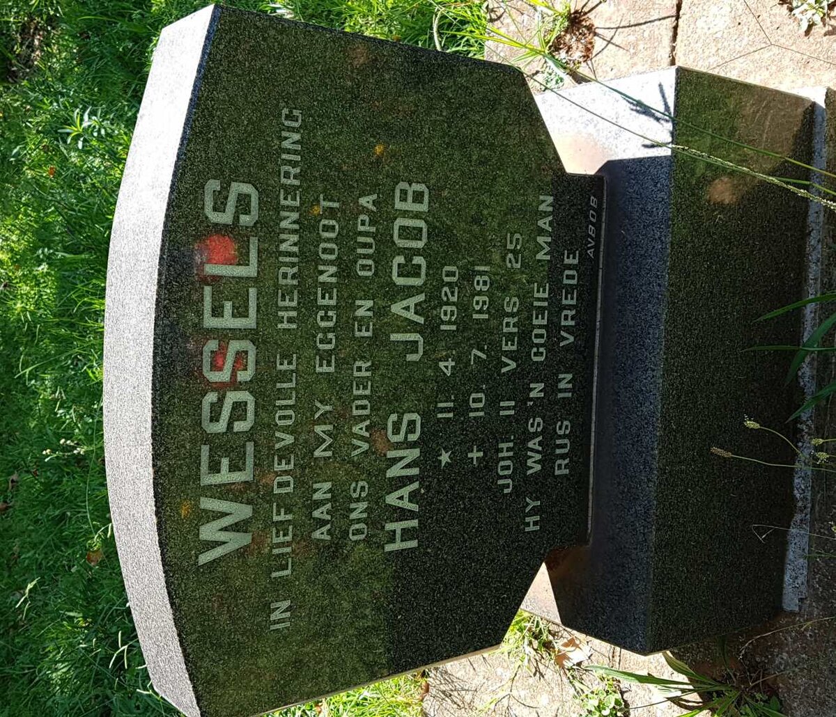 WESSELS Hans Jacob 1920-1981