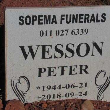 WESSON Peter 1944-2018
