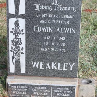 WEAKLEY Edwin Alwin 1942-1982 &amp; Gerta Jacoba 1938-2020