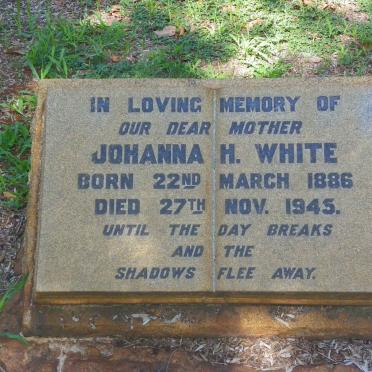 WHITE Johanna H. 1886-1945