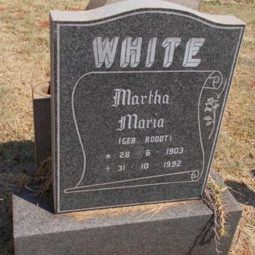 WHITE Martha Maria nee ROODT 1903-1992