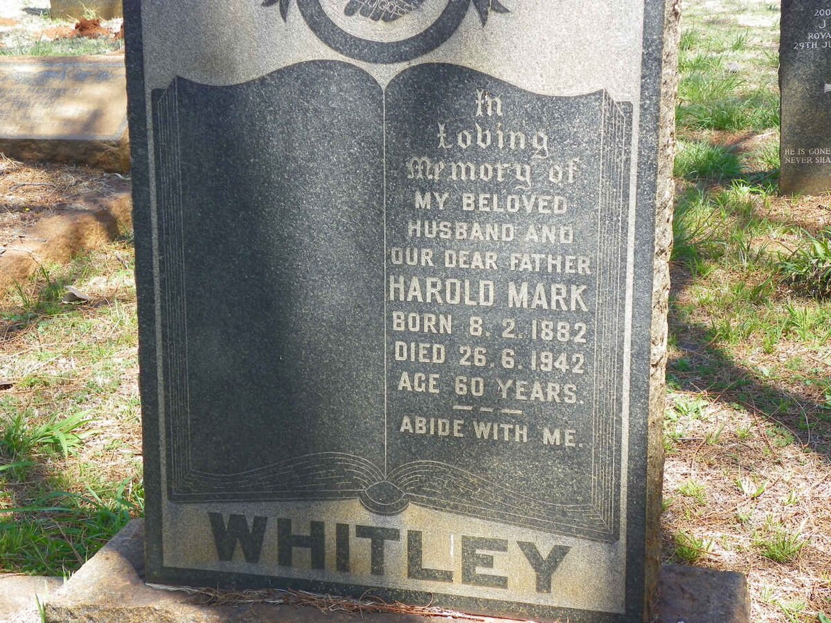 WHITLEY Harold Mark 1882-1942