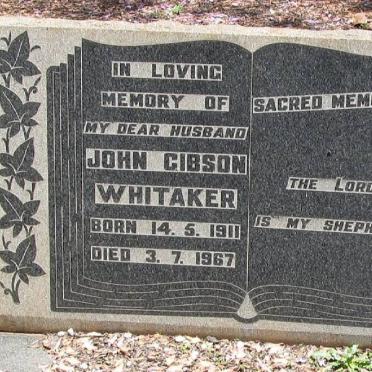 WHITAKER John Gibson 1911-1967