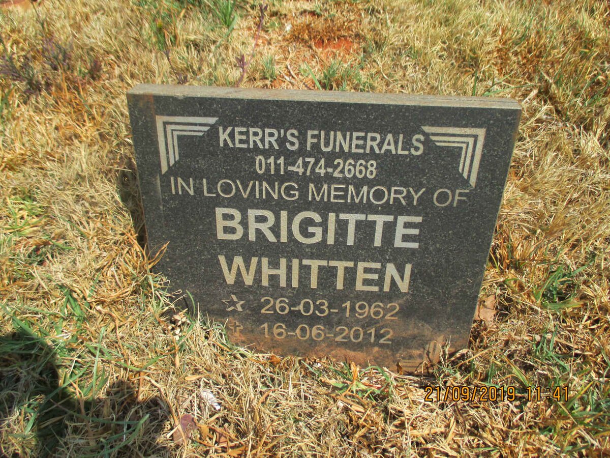 WHITTEN Brigitte 1962-2012