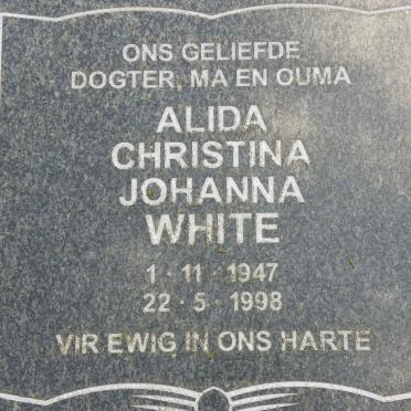 WHITE Alida Christina Johanna 1947-1998