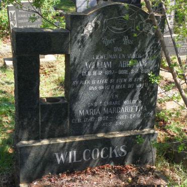 WILCOCKS William Abraham 1897-1960 &amp; Maria Margarietha 1902-1972