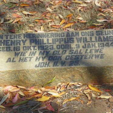 WILLIAMS Henry Phillippus 1923-1944