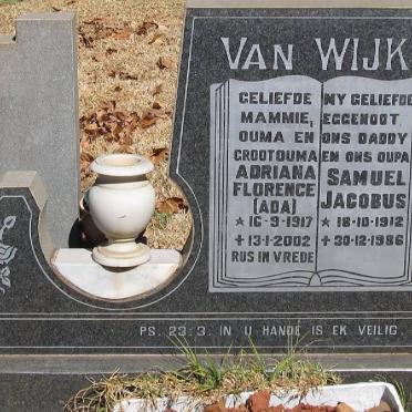 WIJK Samuel Jacobus, van 1912-1986 &amp; Adriana Florence 1917-2002 