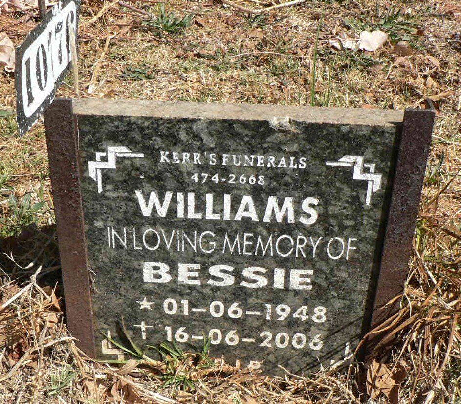WILLIAMS Bessie 1948-2006