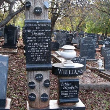 WILLIAMS Thomas 1910-1967 &amp; Esther Elizabeth 1914-1978