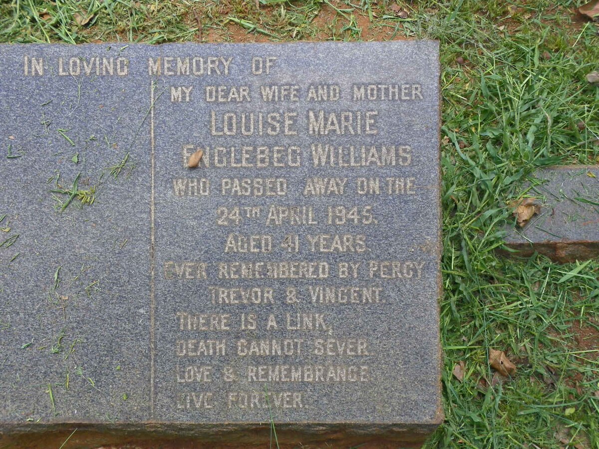 WILLIAMS Louise Marie Englebeg -1945