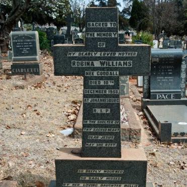 WILLIAMS Robina nee GOODALL -1958