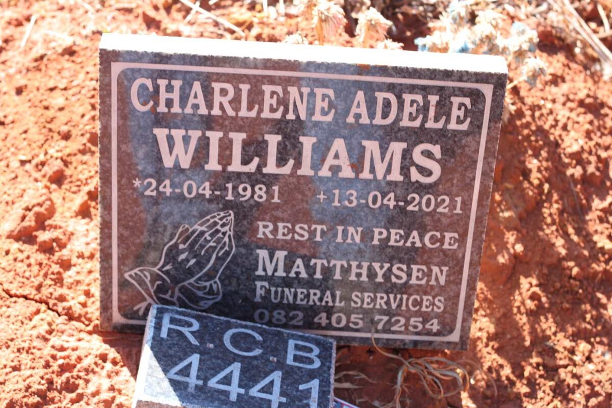 WILLIAMS Charlene Adele 1981-2021