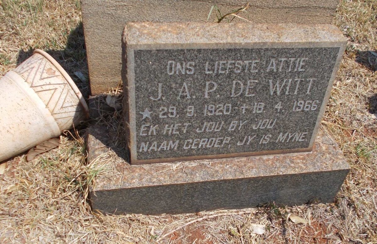 WITT J.A.P., de 1920-1966