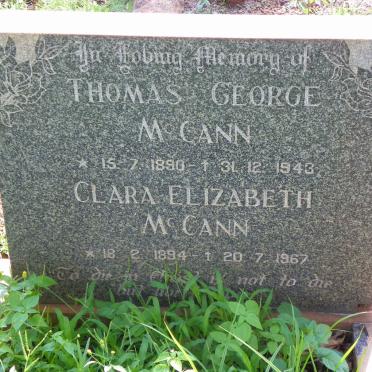 WITHERS Frederick 1855-1922 &amp; Clara Elizabeth 1855-1920 :: McCANN Thomas George 1890-1943 &amp; Clara Elizabeth 1894-1967