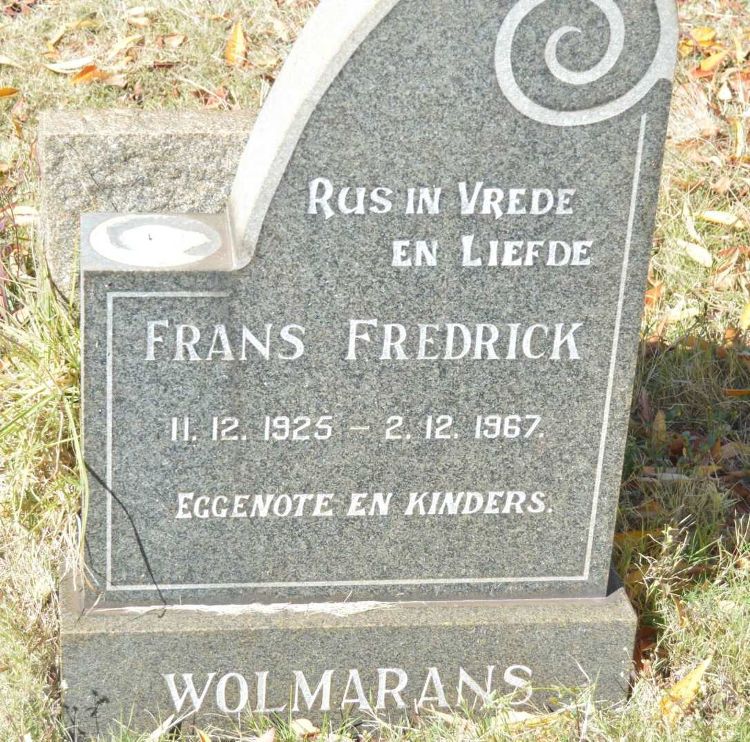 WOLMARANS Frans Fredrick 1925-1967