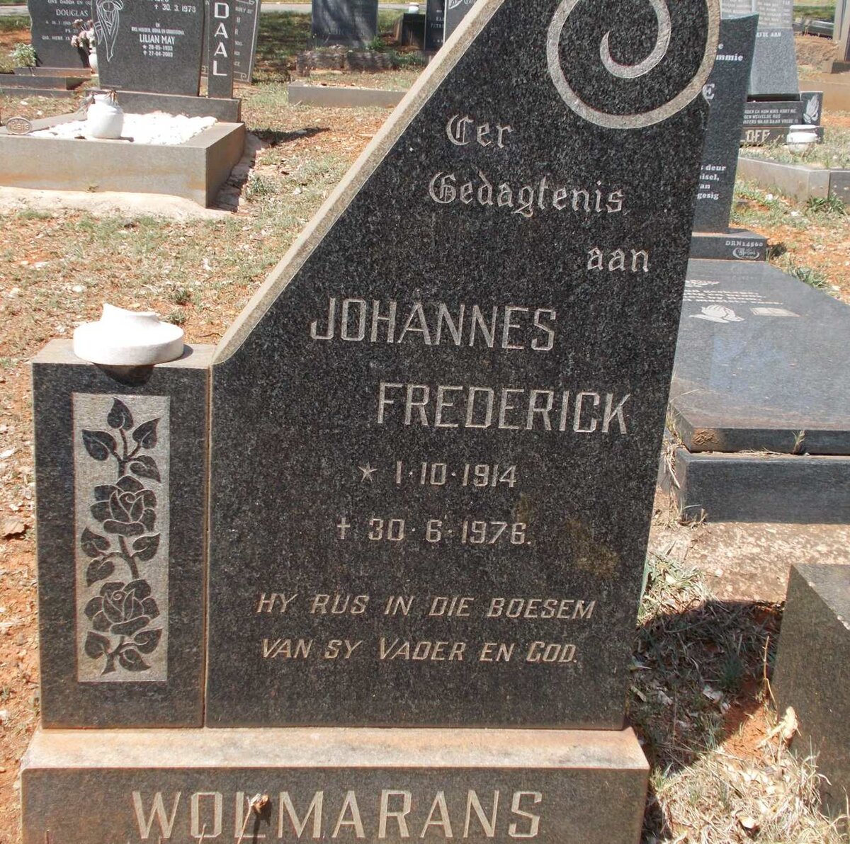 WOLMARANS Johannes Frederick 1914-1976