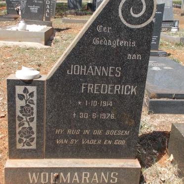 WOLMARANS Johannes Frederick 1914-1976