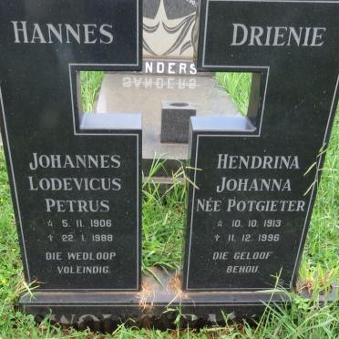 WOLMARANS Johannes Lodevicus Petrus 1906-1988 &amp; Hendrina Johanna POTGIETER 1913-1996