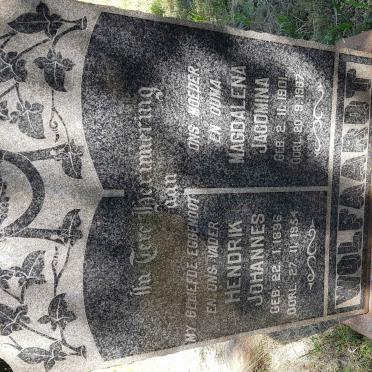 WOLFAARDT Hendrik Johannes 1896-1954 &amp; Magdalena Jacomina 1901-1987